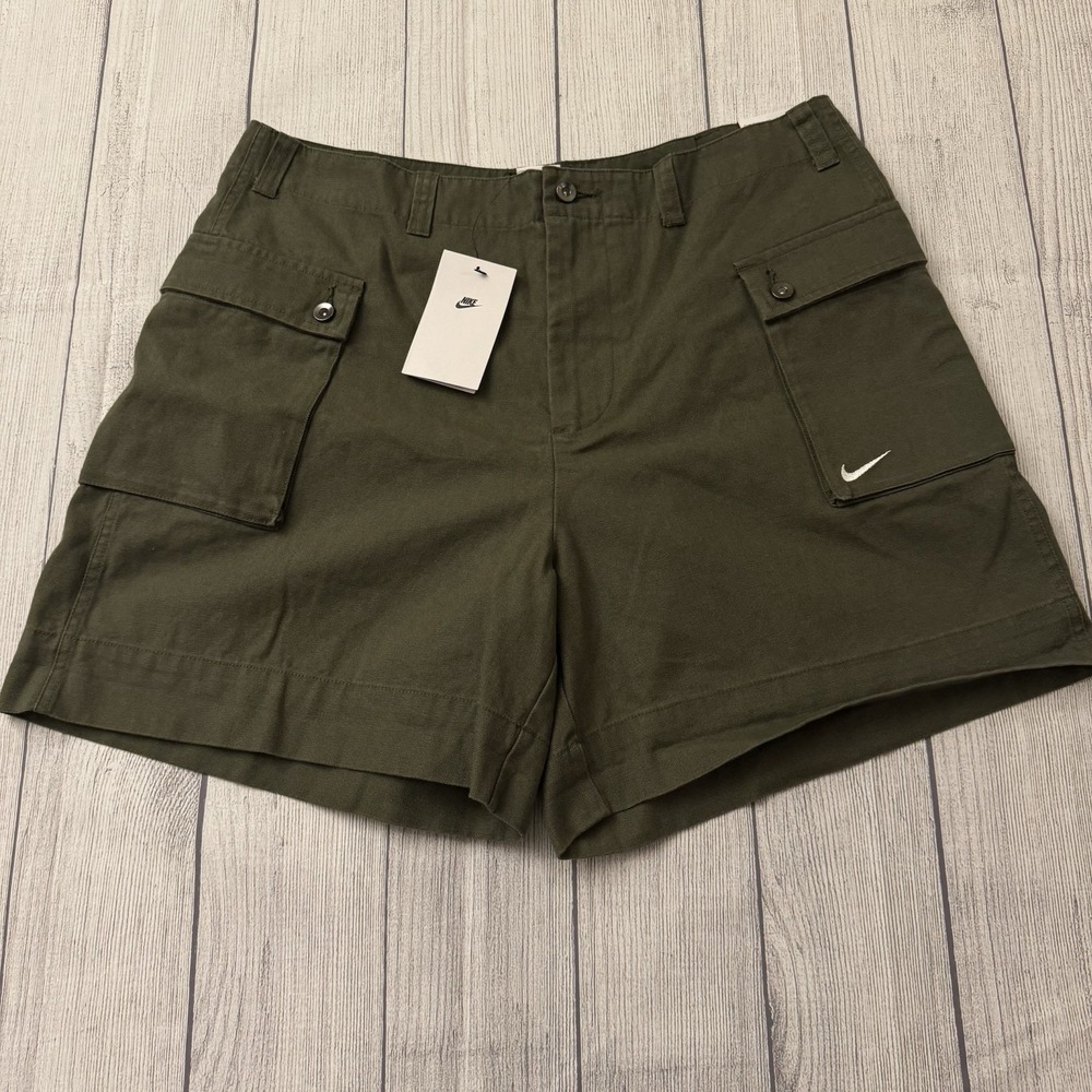 Nike‎ Life Men's Woven Size 36 Cargo Shorts $85 Green Light Olive FJ7137-386